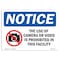 Signmission OSHA Notice, 5" Height, NOTICE Use Of Camera Or Video Prohibited Sign, 7" X 5", Landscape OS-NS-D-57-L-16789 - alternate 1